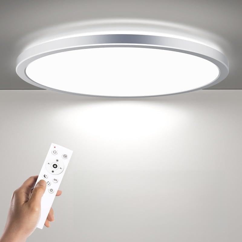BLNAN Lámpara de techo LED regulable con control remoto, 12 pulgada...