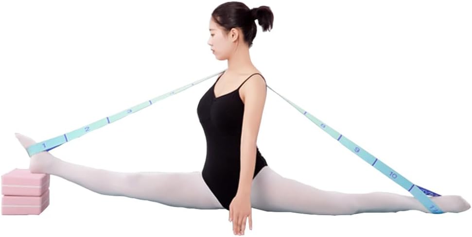 Paquete de 2 correas de yoga con 11 bucles, bandas elásticas ajusta...