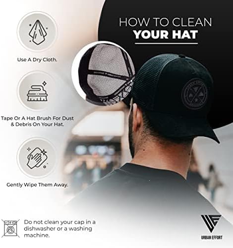 Urban Effort Trucker Hat para hombre – Gorra de béisbol con parte t...