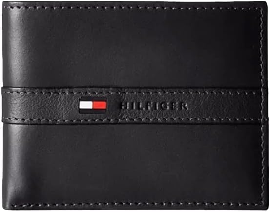 Tommy Hilfiger Cartera Passcase para hombre con ventana de identifi...