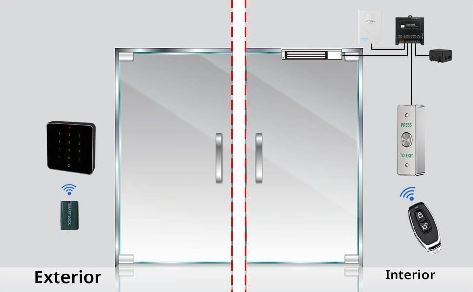 Kit de cerradura magnética eléctrica de 600 libras, bloqueo electro...