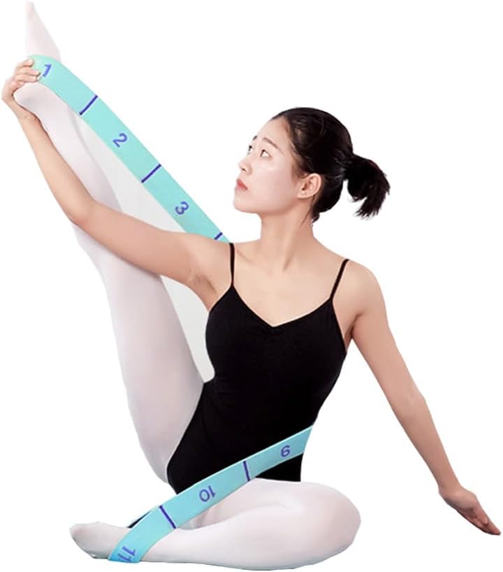 Paquete de 2 correas de yoga con 11 bucles, bandas elásticas ajusta...