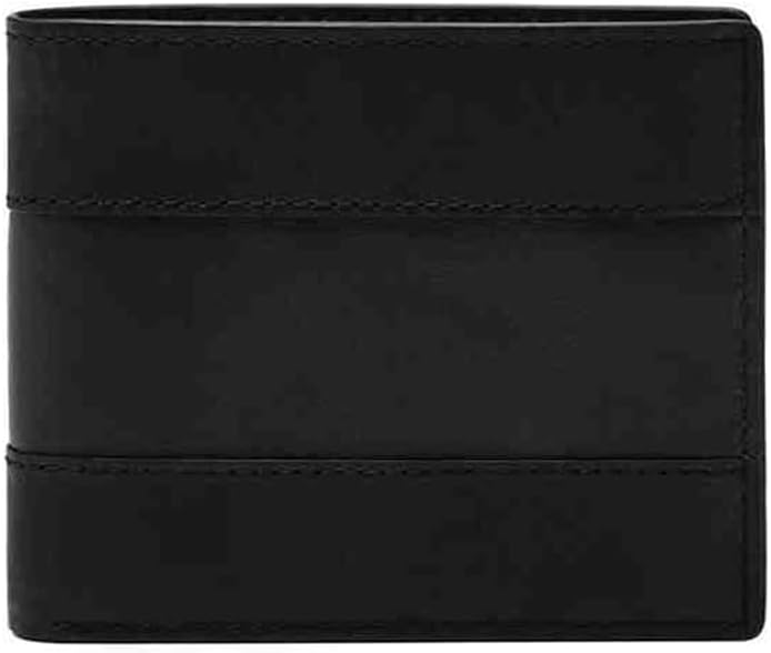 Fossil Billetera plegable de cuero para hombre con ventana de ident...
