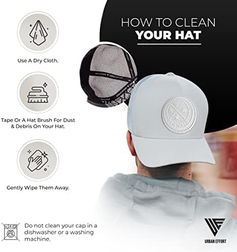 Urban Effort Trucker Hat para hombre – Gorra de béisbol con parte t...