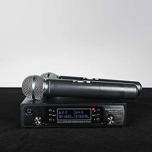 Phenyx Pro Sistema de micrófono inalámbrico de mano de escaneo auto...