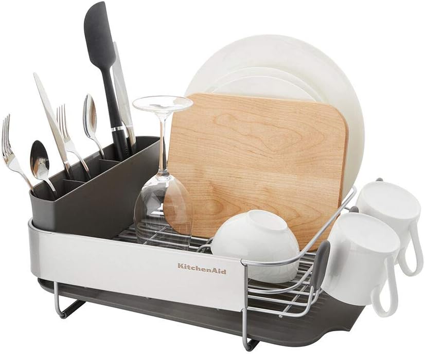 KitchenAid Escurridor de platos compacto que ahorra espacio, resist...