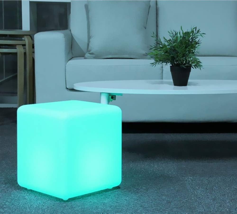 Mr.Go Taburete de luz LED mágico recargable de 30 cm con control re...