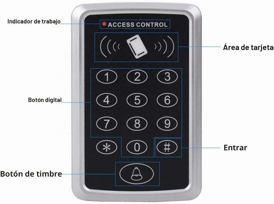 XYBkey Kit de sistema de control de acceso de seguridad Card Swipe,...