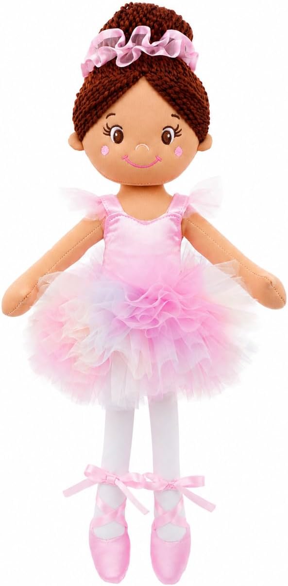 June Garden Rosalie Pinkbloom - Muñeca de peluche de bailarina, tut...