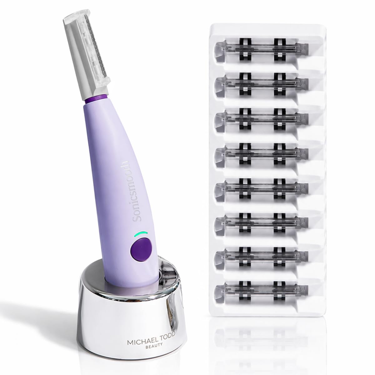 Michael Todd Beauty Sonicsmooth Dermaplane Razor para la cara de la...