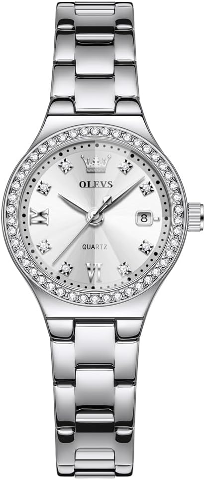 OLEVS Reloj Mujer Reloj Analógico Luminoso Vestido de Acero Inoxida...