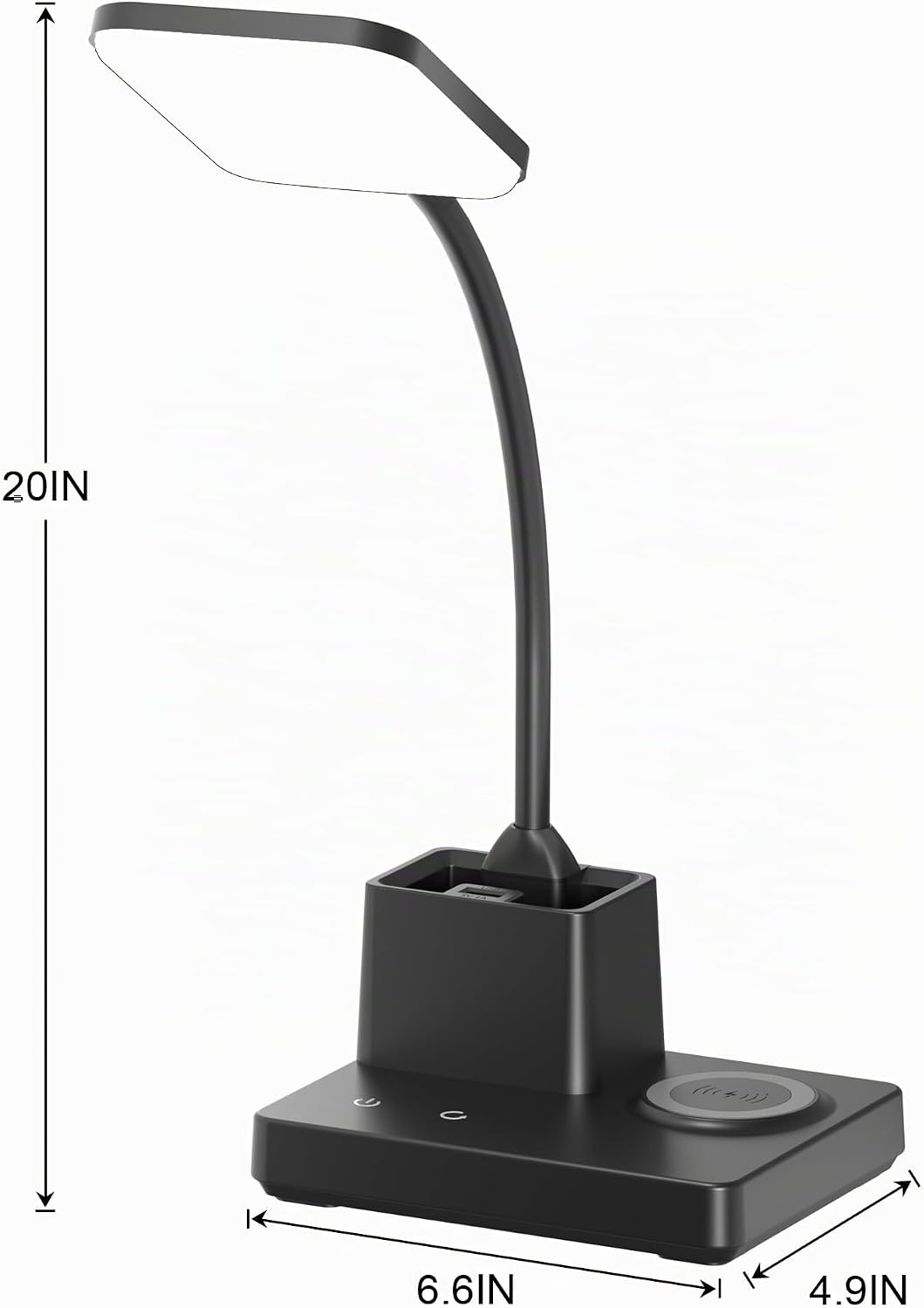 Sailstar - Lámpara de escritorio de carga inalámbrica con carga USB...