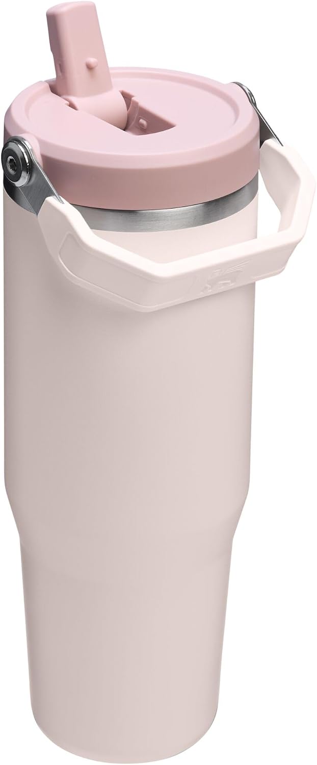 Vaso térmico STANLEY IceFlow 2.0 con pajita abatible, 887 ml, cuarz...