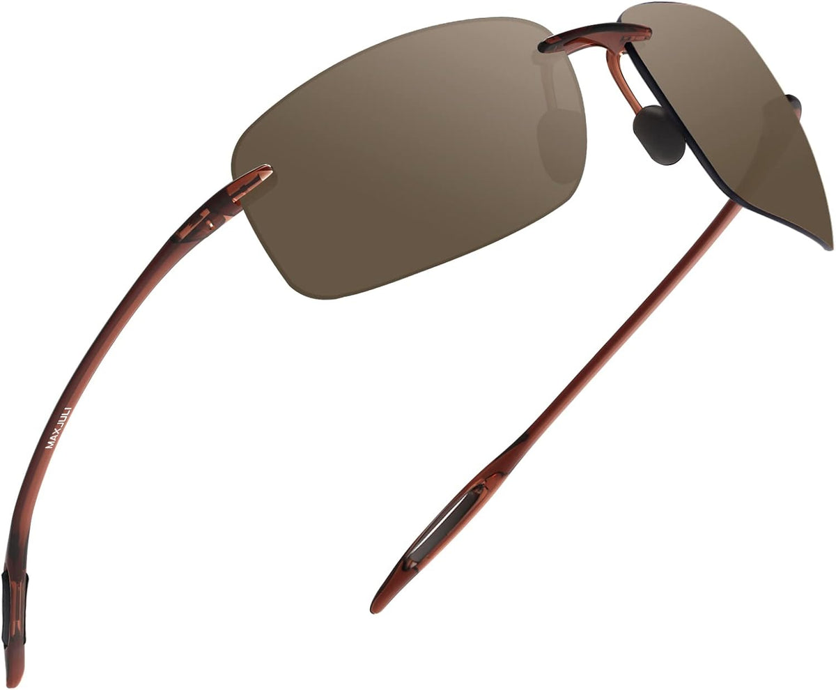 JULI Gafas de sol deportivas para hombres y mujeres, marco Tr90 sin...