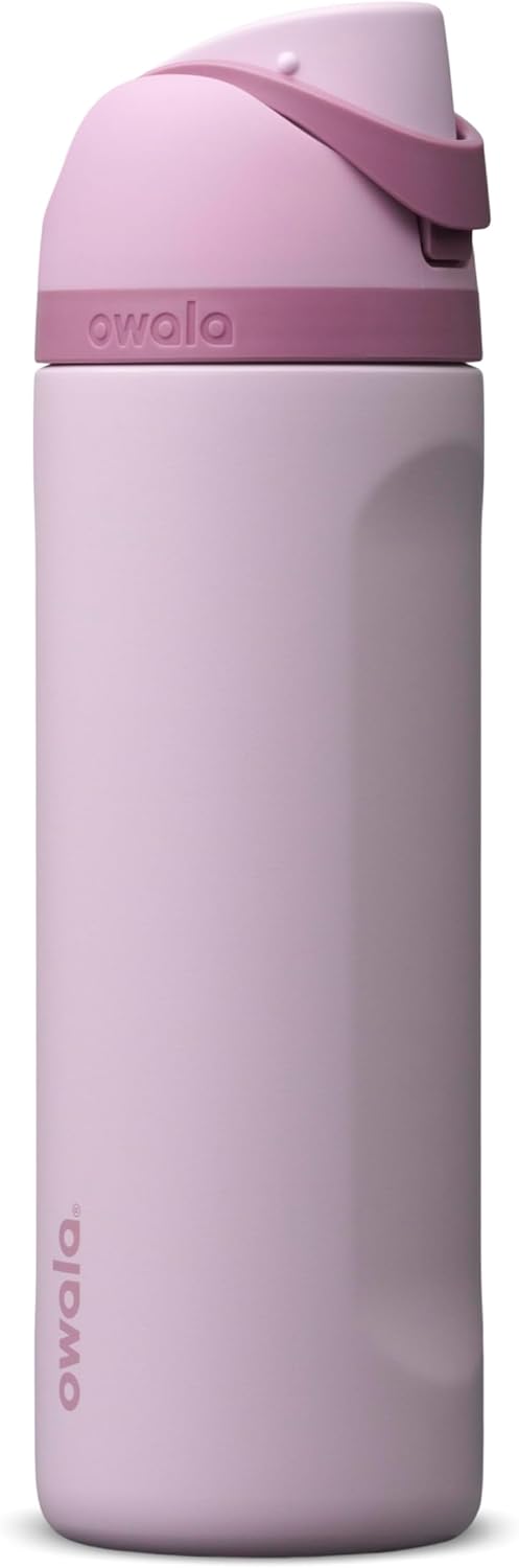 Owala FreeSip - Botella de agua aislada de acero inoxidable con pop...