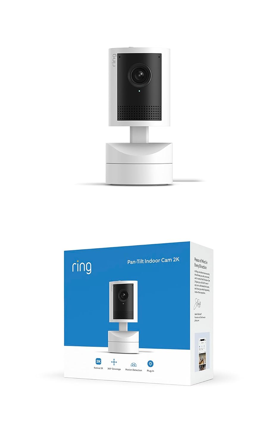 Cámara para interiores con movimiento 2K Ring y enchufe (último mod...
