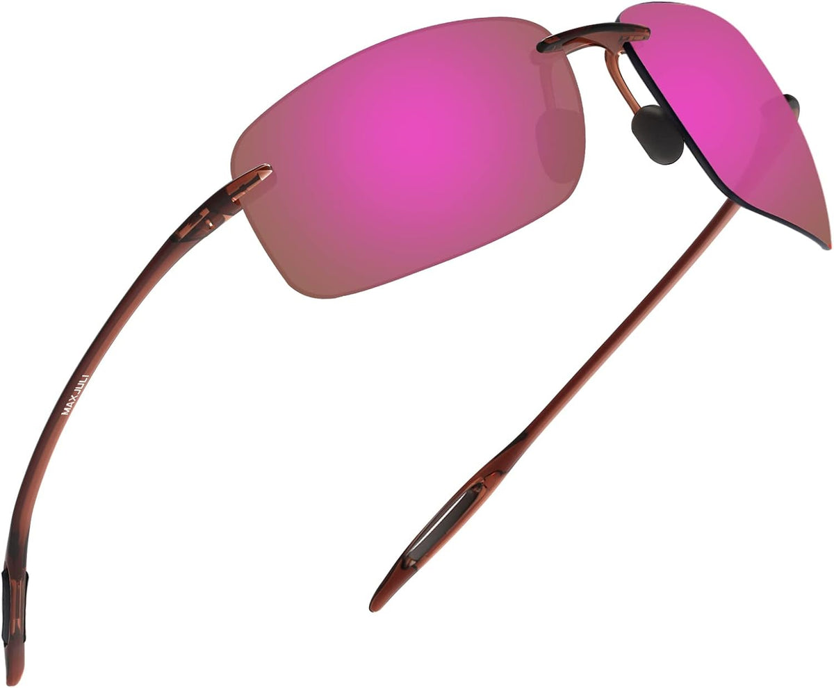 JULI Gafas de sol deportivas para hombres y mujeres, marco Tr90 sin...