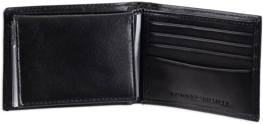 Tommy Hilfiger Cartera Passcase para hombre con ventana de identifi...