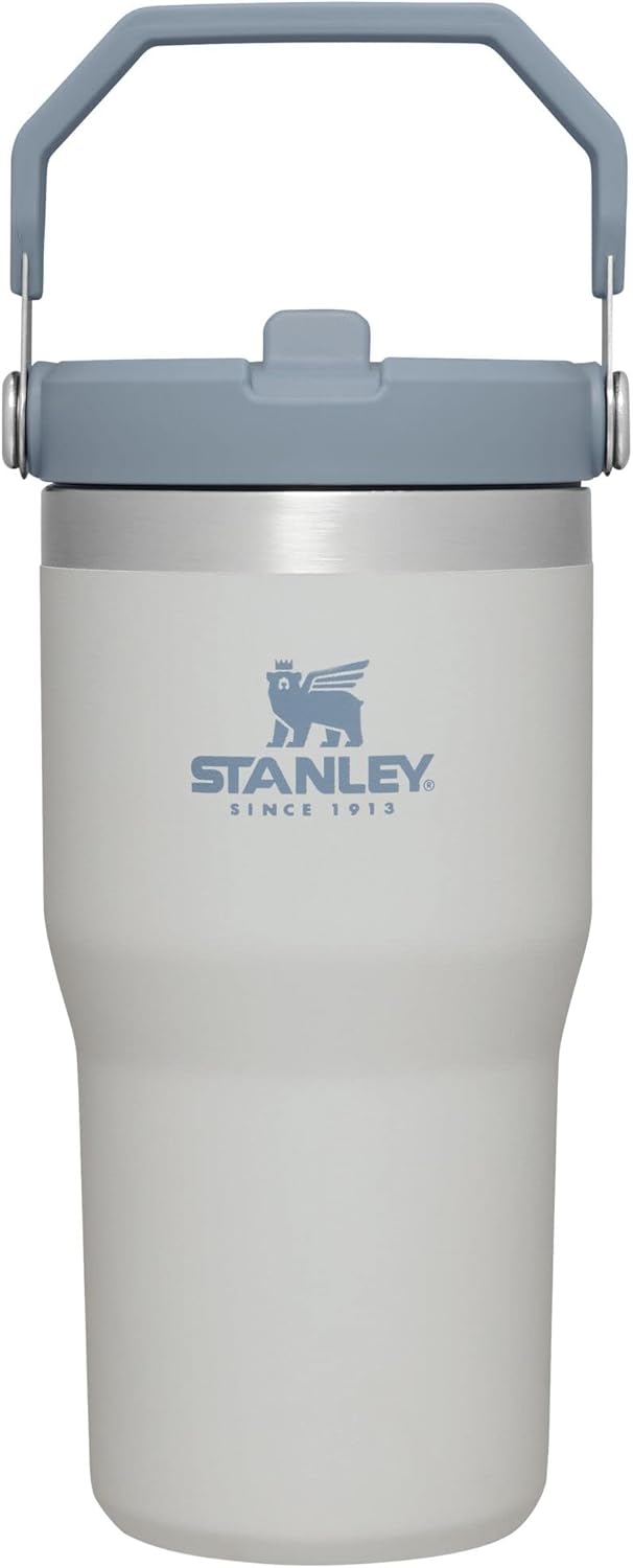 Stanley IceFlow - Vaso con pajita abatible con asa de 20 oz | Tapa...