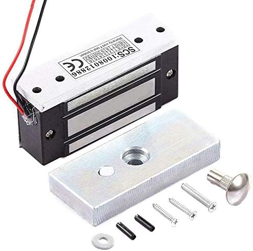 UHPPOTE Cerradura de puerta magnética eléctrica de 130 libras con s...