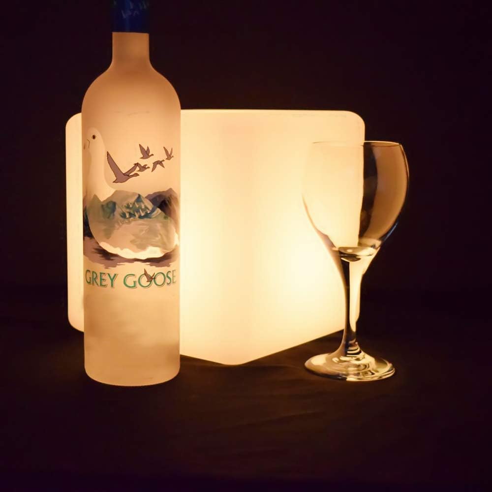 Cubo de luz LED recargable y impermeable, para interiores y exterio...
