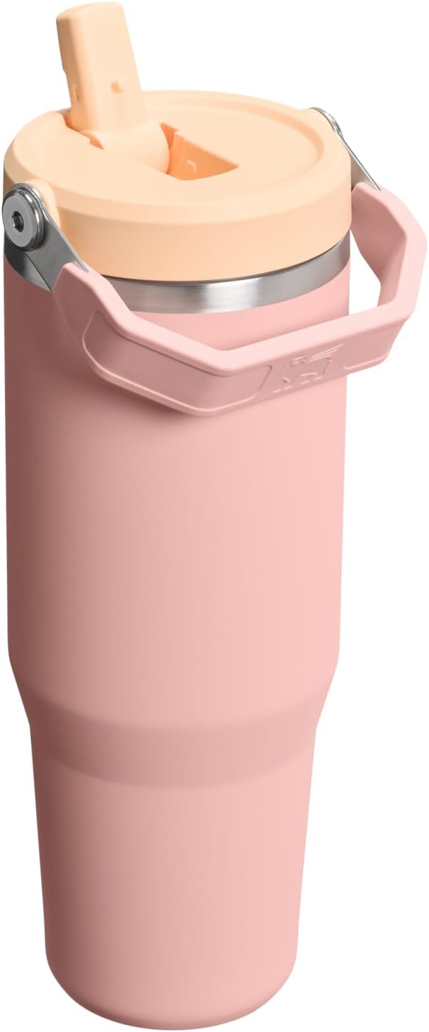 STANLEY IceFlow 2.0 - Vaso con pajita, 30 onzas, rosa melocotón | A...