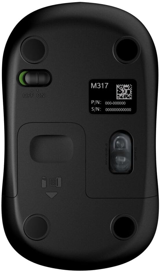 Ratón inalámbrico Logitech M317 compacto ambidiestro de 2,4 GHz - R...