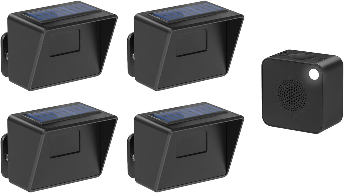 Alarma solar inalámbrica, sistema de alerta de entrada de largo alc...