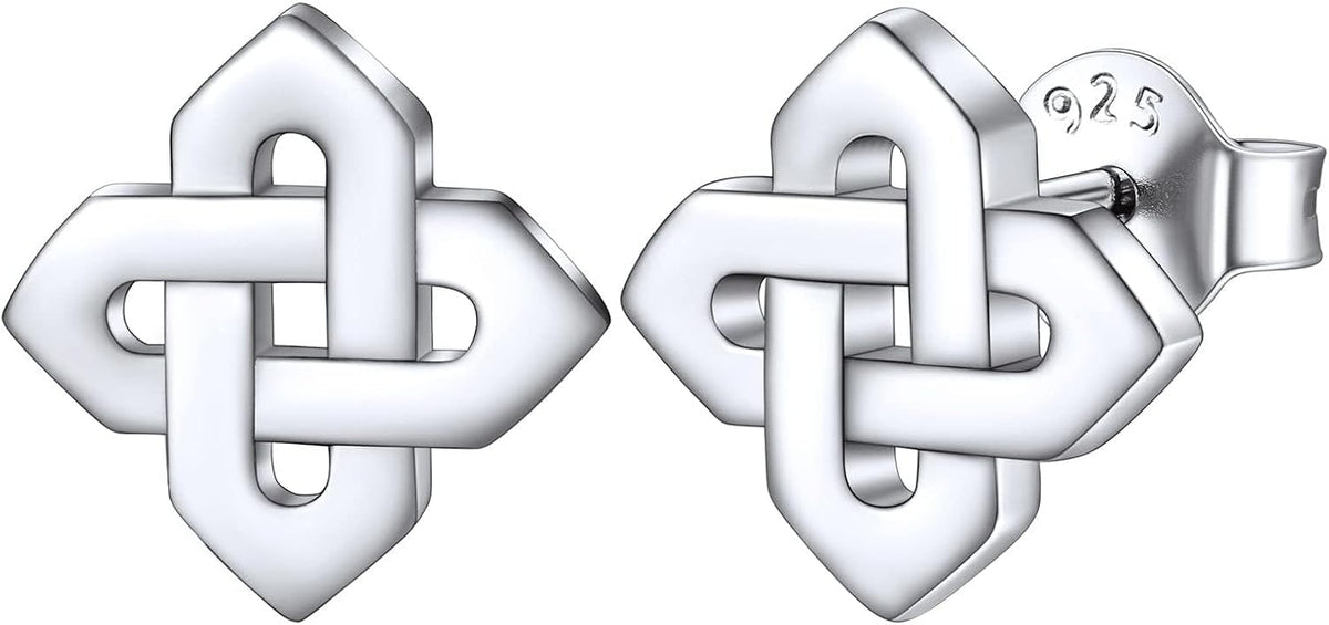 ChicSilver Pendientes celtas para mujer de plata de ley hipoalergén...