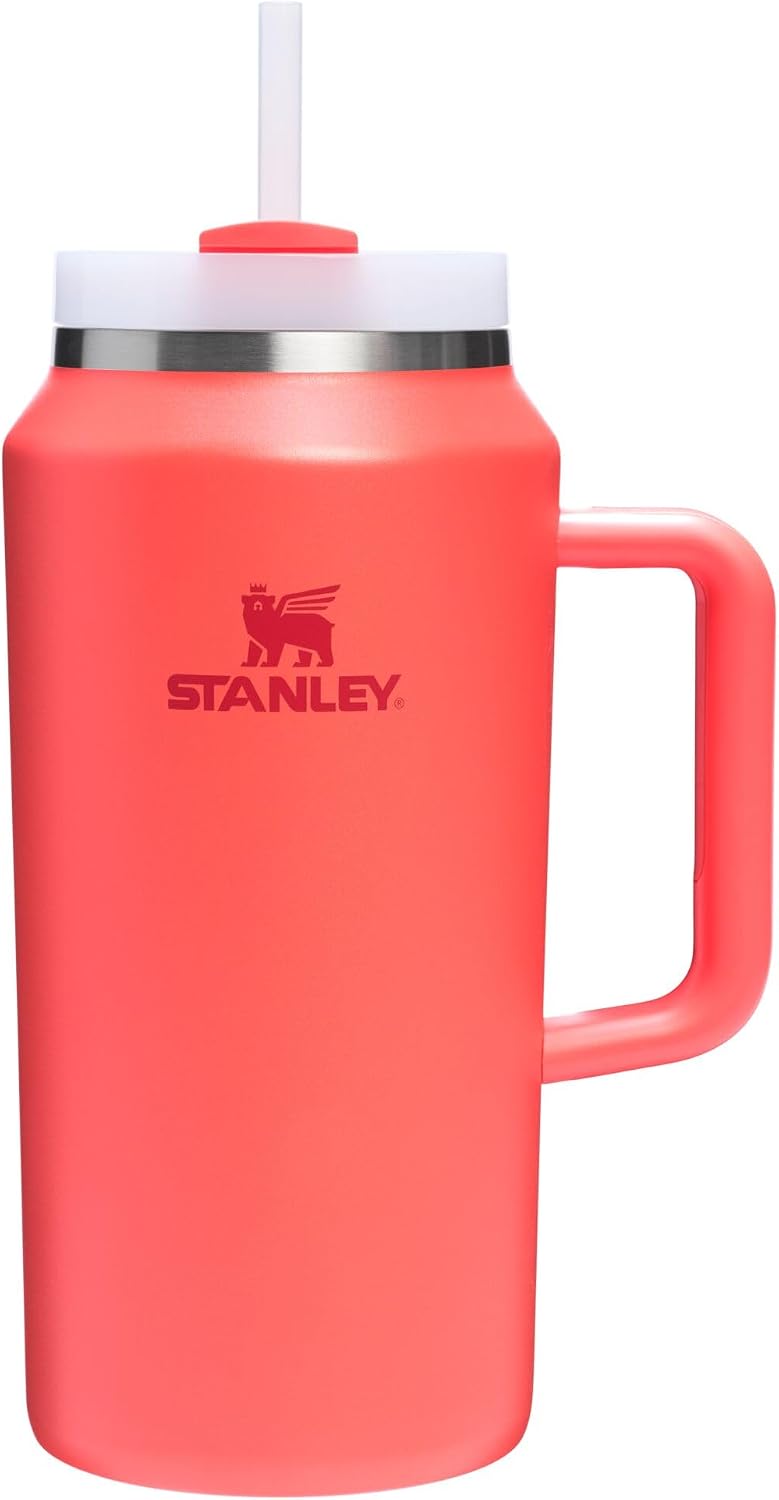 Vaso Stanley Quencher H2.0 con asa y pajita 64 oz | Tapa de estado...