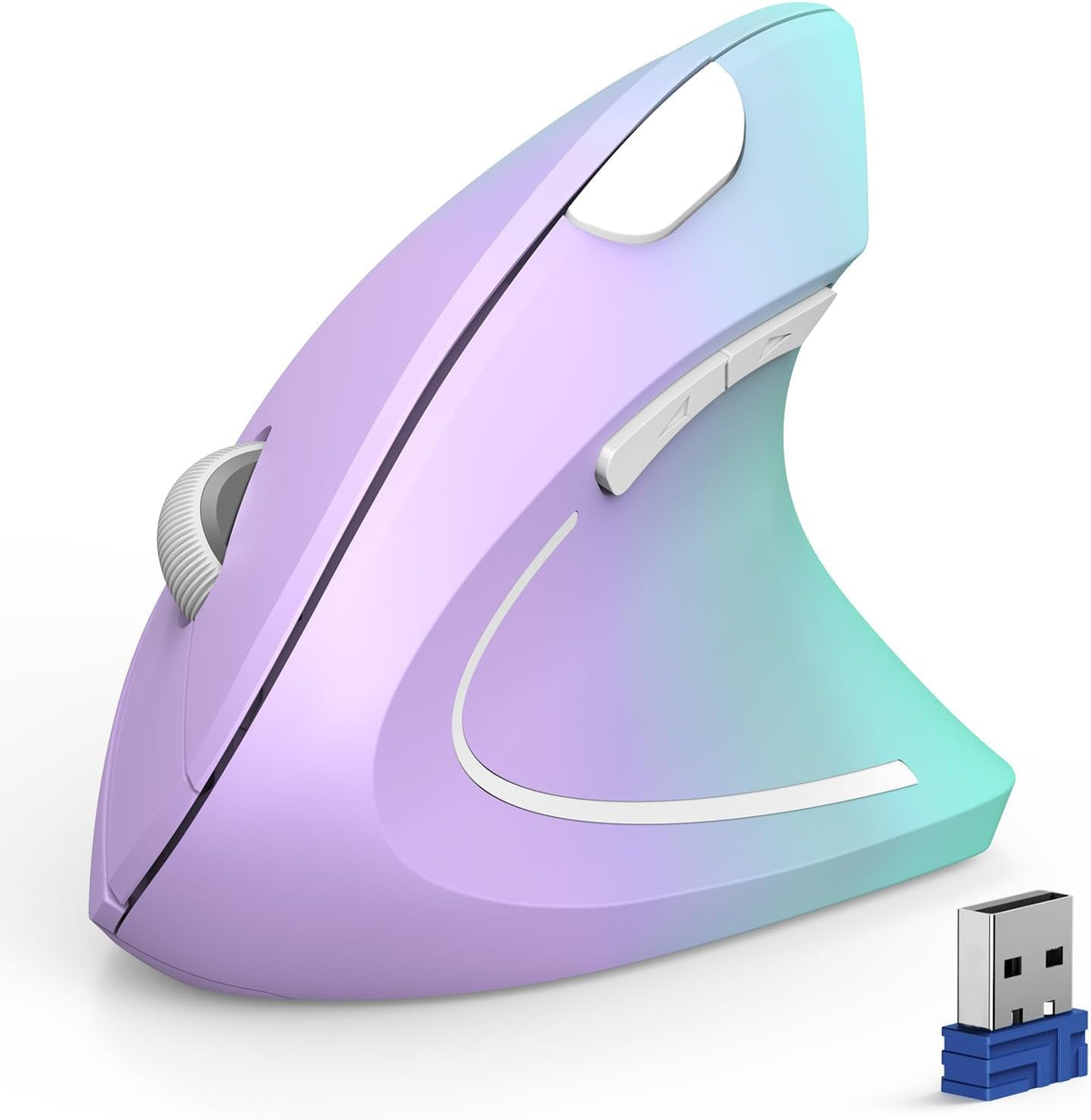 TECKNET Ratón ergonómico, 4800 DPI inalámbrico Bluetooth vertical,...