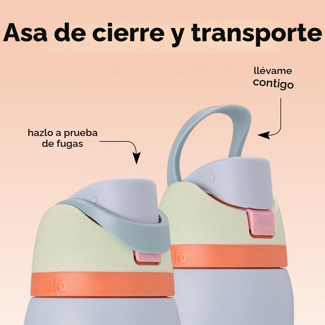 Owala - Botella de agua FreeSip de acero inoxidable con aislamiento...