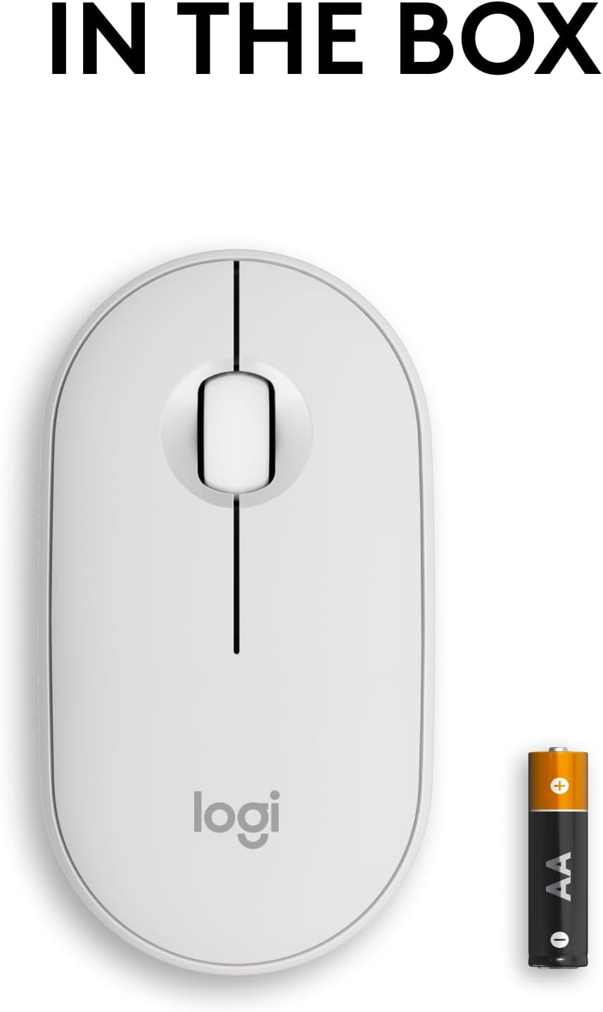 Ratón inalámbrico Bluetooth Logitech M350s Pebble 2 - Tonal blanco...