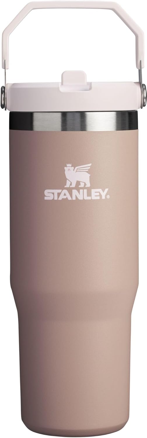 Stanley IceFlow - Vaso con pajilla abatible con asa, 30 onzas, tapa...