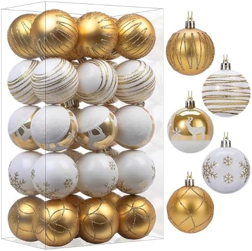 SHareconn - Bolas para árbol de Navidad, 30 unidades, 2.36 pulgadas...