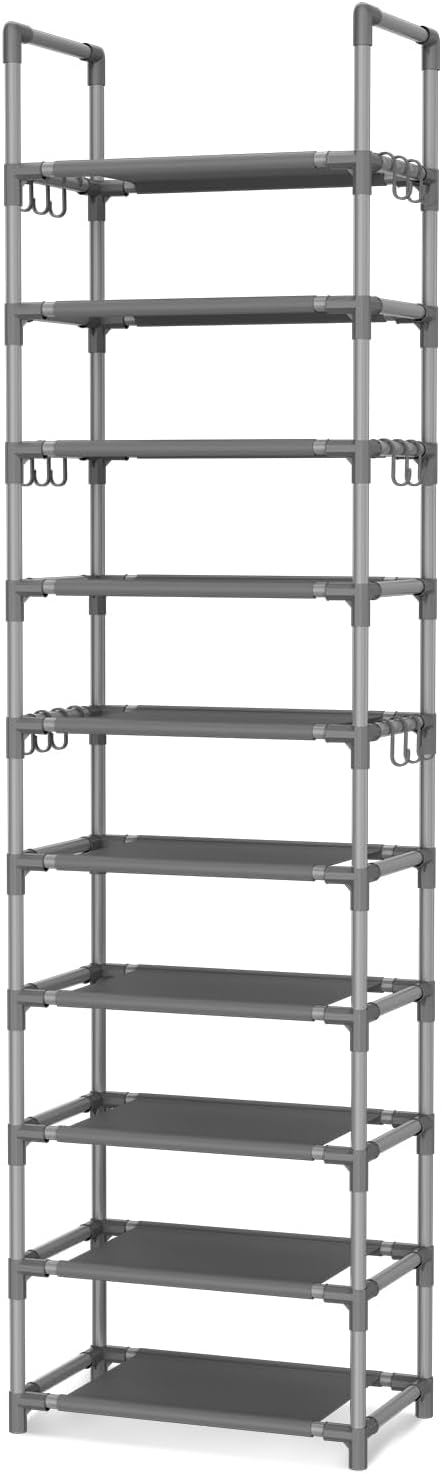 VTRIN - Zapatero de 10 niveles, alto, con capacidad para 20-25 pare...
