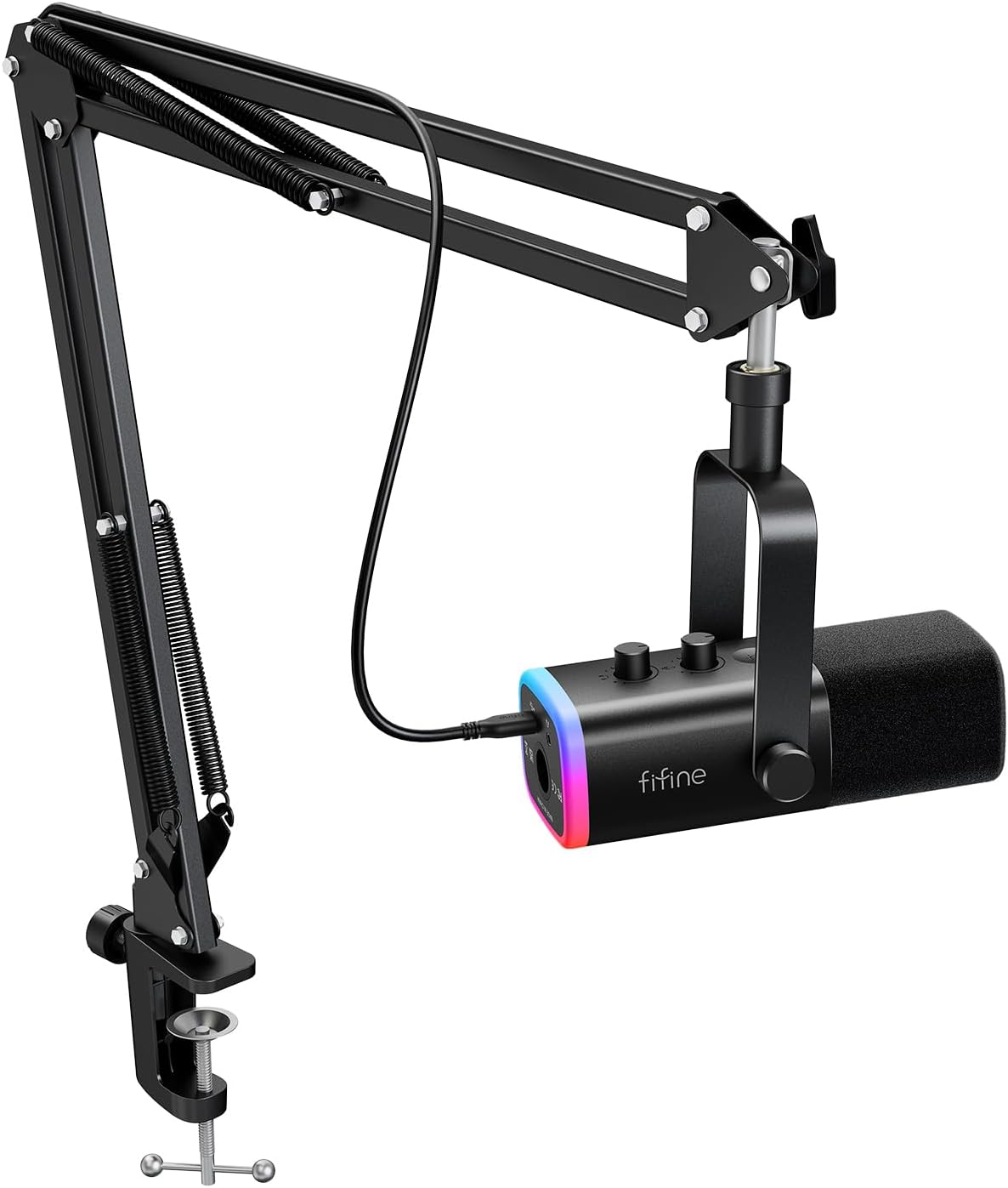 FIFINE AmpliGame AM8T - Juego de micrófonos para juegos XLR\/USB |...