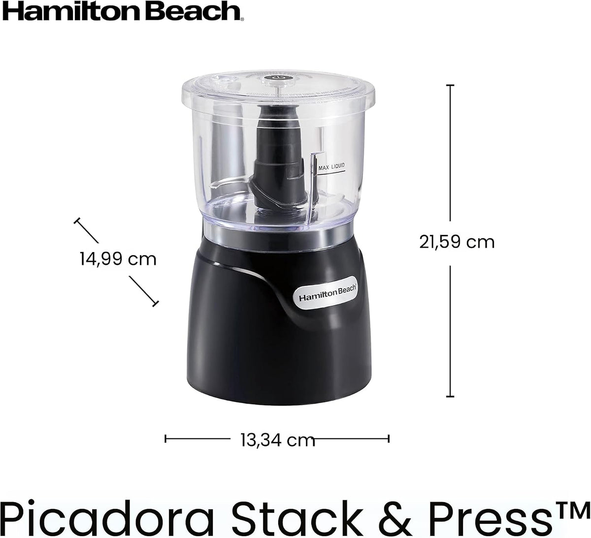 Picadora de verduras eléctrica y miniprocesador de alimentos Hamilt...