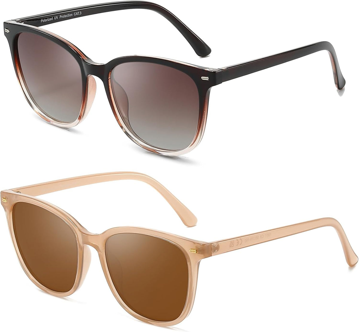 FIMILU 2 paquetes de gafas de sol para mujer, lentes polarizadas co...