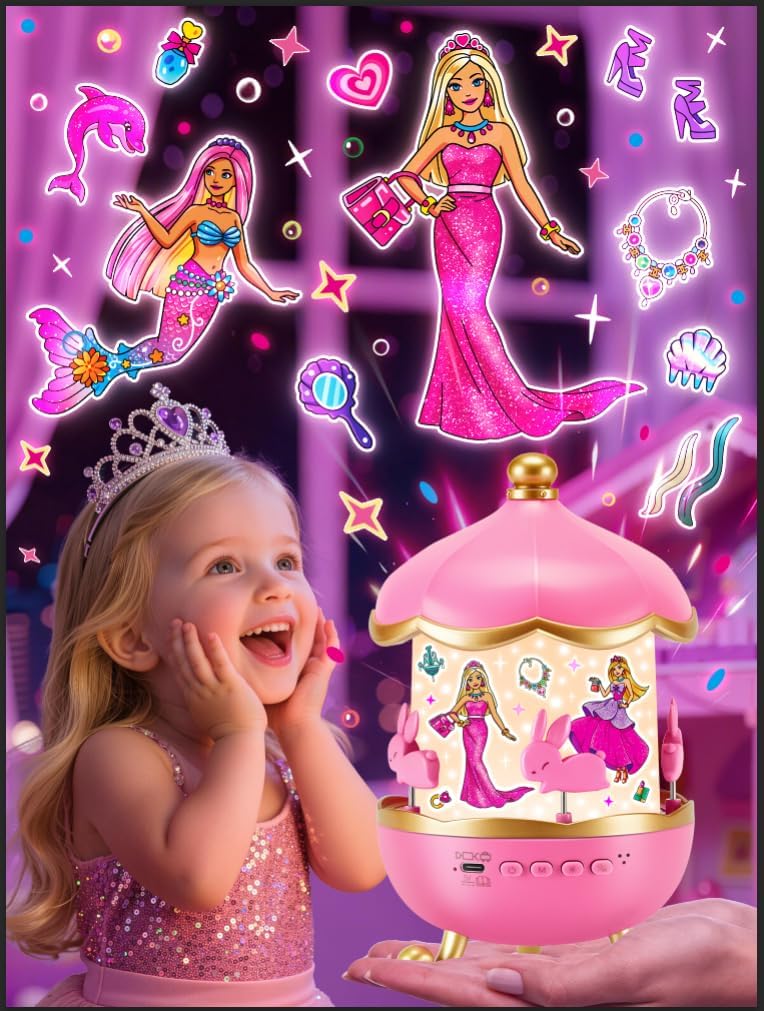 Juguetes de princesa para niñas, 【18 películas + 15 ruidos blancos】...