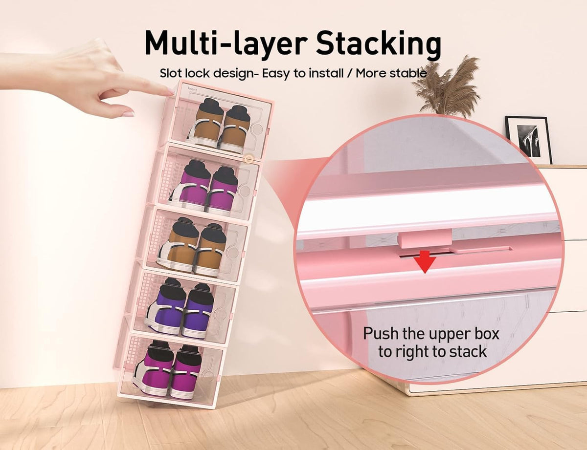 Kuject Cajas de almacenamiento de zapatos grandes, 12 unidades | Es...