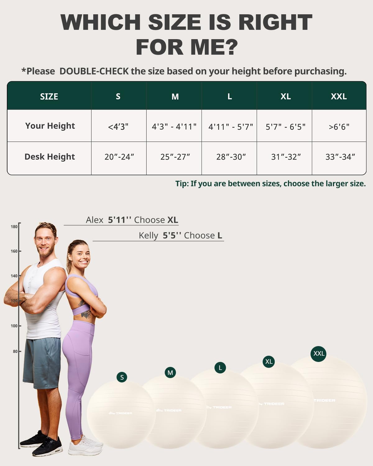 Trideer Pelota de yoga para ejercicio, embarazo, pelota de ejercici...