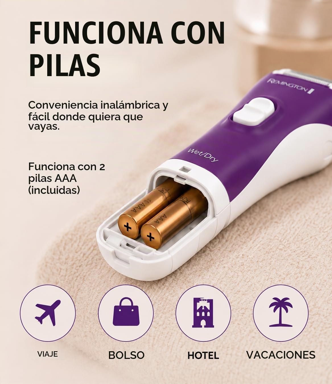 Remington Afeitadora eléctrica suave y sedosa para mujer, maquinill...