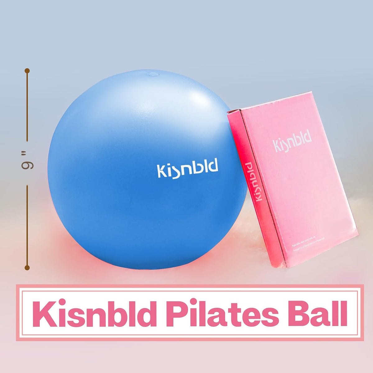 kisnbld Pequeña pelota de ejercicio, mini pelota de pilates de 9 pu...