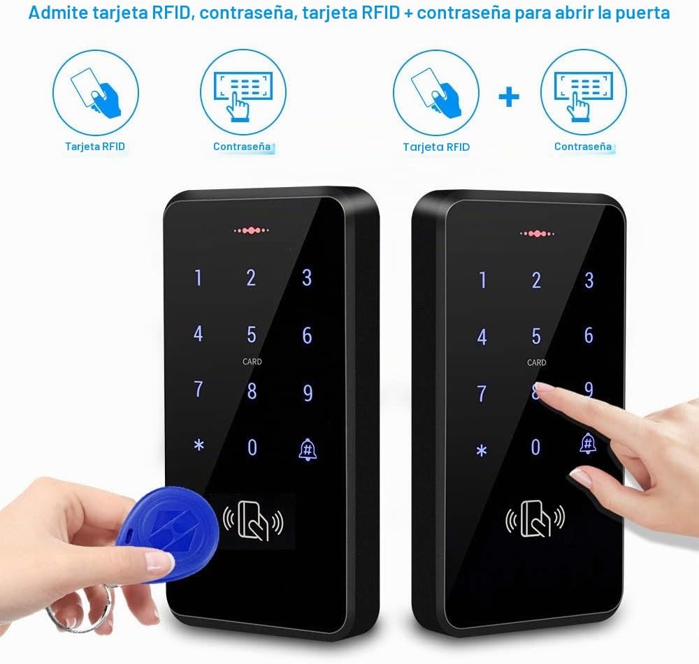 HFeng Kit de sistema de control de acceso RFID, teclado de control...
