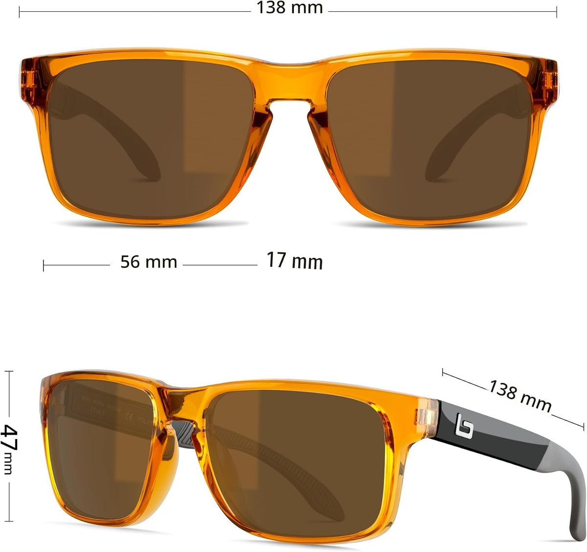 BNUS Corning Gafas de sol con lentes de vidrio para hombres y mujer...