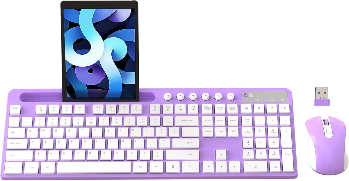 Combo de teclado y ratón inalámbricos, teclado inalámbrico ergonómi...