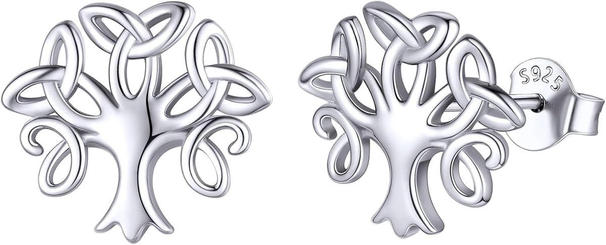 ChicSilver Pendientes celtas para mujer de plata de ley hipoalergén...