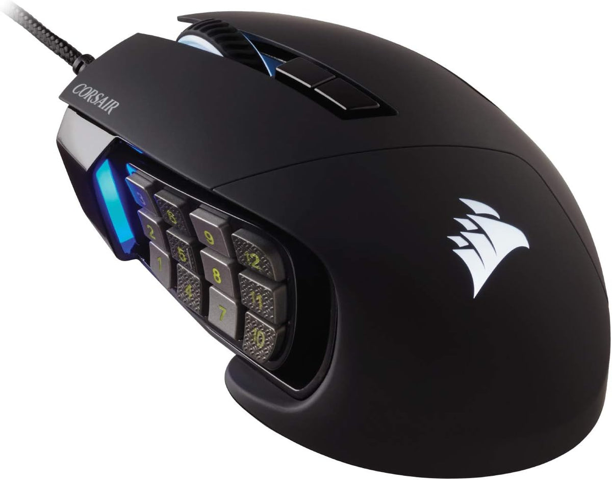 Corsair Scimitar RGB Elite Ratón Gaming MMO MOBA PC con Cable - Neg...