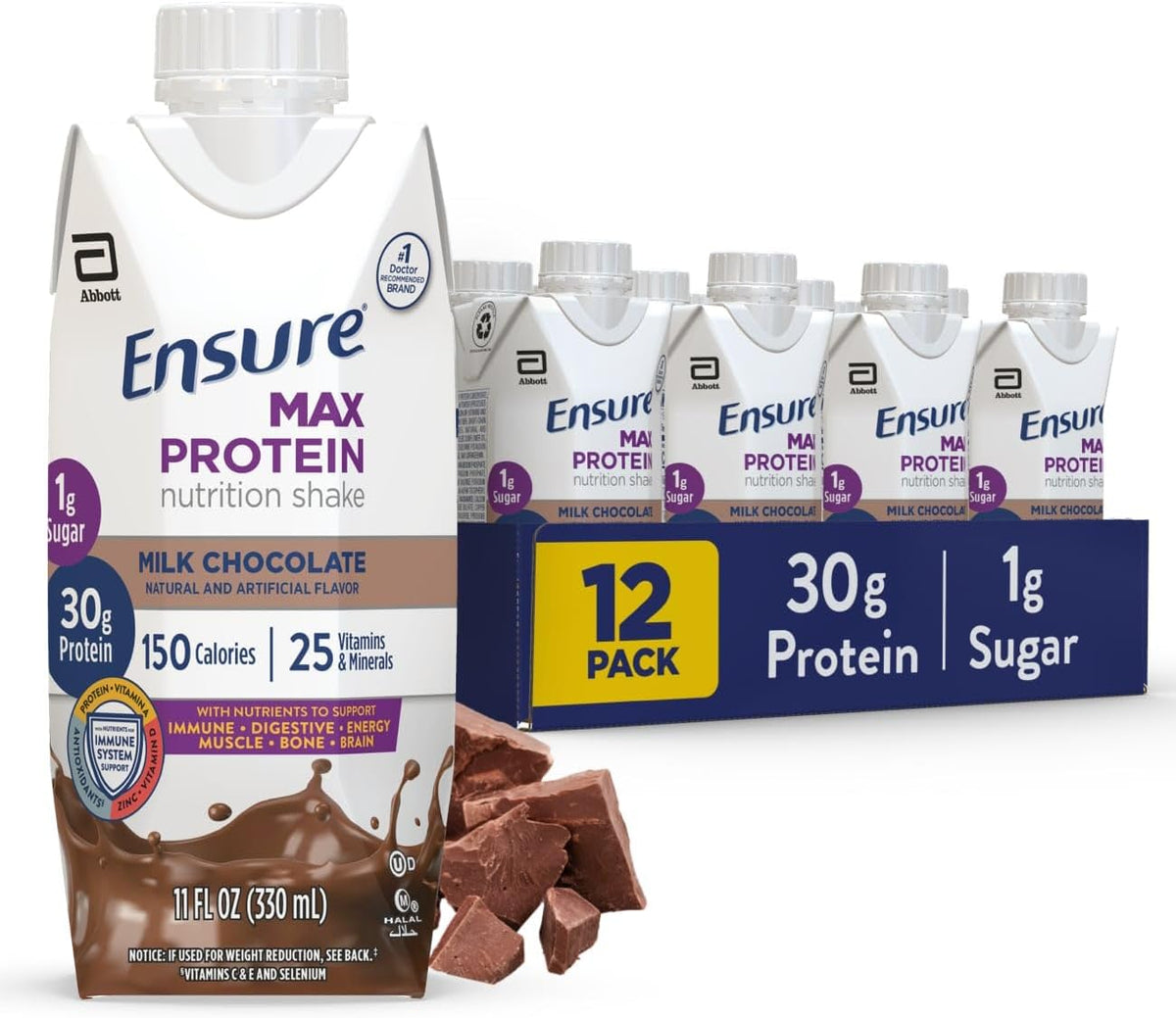Max Protein Ensure, Batido nutritivo | 1.06 oz de proteína para apo...